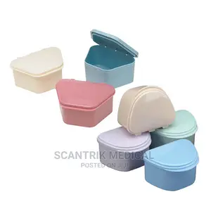 Denture Case Cup With Strainer,Denture Bath Box False Teeth
