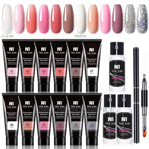 16pc Polygel Nail Art Brush Solution Acrylic Design Set