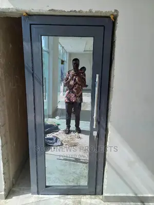 Aluminium Swing Door With Reflective Glass