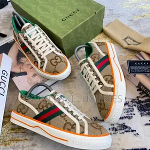Original Gucci Men’S Tennis 1977 Bold Gg Sneakers Available