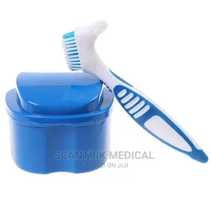 Denture Cup With Strainer, Bath Box False Teeth Storage