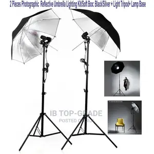 Studio Photo 2pcs Black and White Reflective Light Umbrella