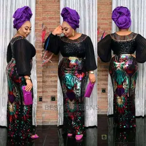 Cute Sequence Multi Colored Dinner Gown