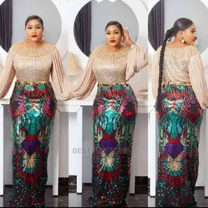 Cute Sequence Multi Colored Dinner Gown