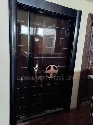 Black Draft Security Entrance Door