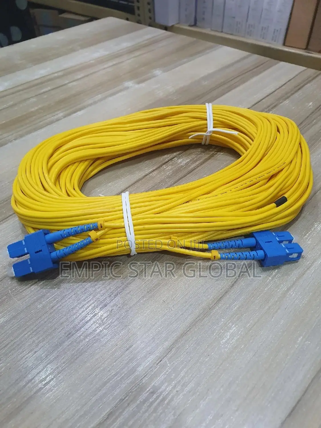 SC/SC Duplex Single Mode Fiber Patch Cable 2mm -Yellow 30M