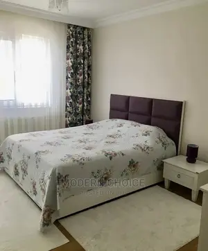 6 by 6 Padded Bed With Side Drawer and Ottoman