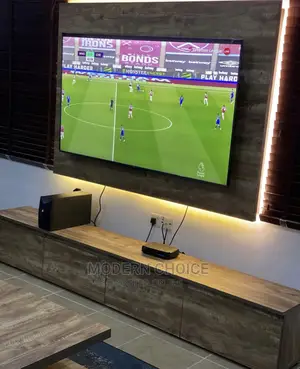 8ft Tv Console With Wall Panel