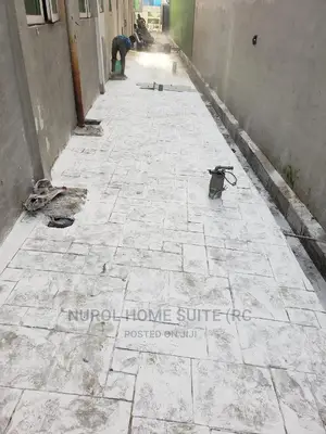 (Ashlar Slate Pattern) Decorative Stamped Concrete