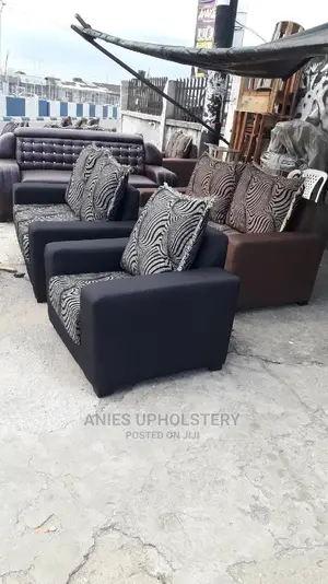 Luxury 7 Seater Living Room Fabric Made Sofa Chair.