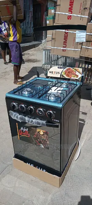 Nexus 3 Gas and 1 Electric Gas Cooker With Oven. Standing.