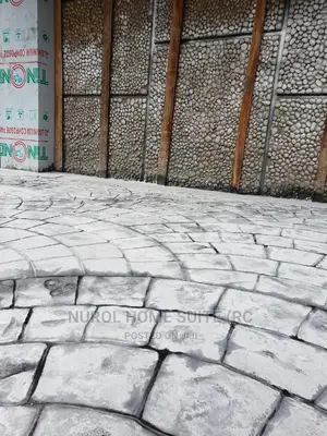 European Fan Patter Stamped Concrete Floor