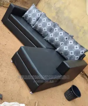 A Standard 6 Seater Sofa, Made With Good Leather