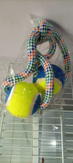 Rope and Tennis Ball Pet Dog Toys