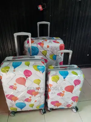 Set of 3 Balloon Colorful Traveling Luggage Boxes