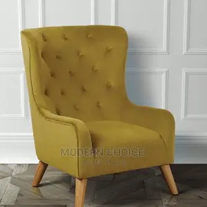 Yellow Velvet Accent Chair Up for Grabs