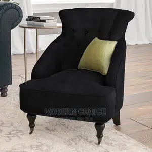 Black Velvet Accent Chair Up for Grabs