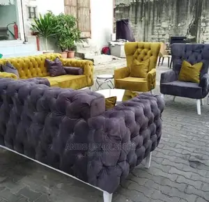 Modern 7 Seater Living Room Fabric Sofa Chair.