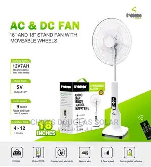 AC DC Rechargeable Standing Fan