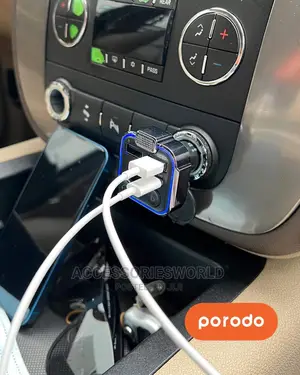 Porodo Smart Car Charger FM Transmitter 24W PD Port QC 3.0