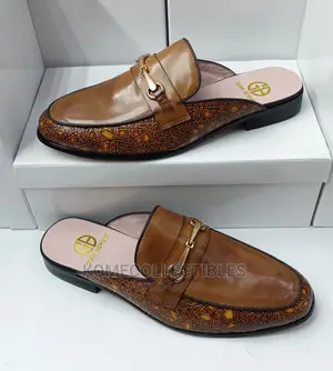 Mens Fashion Half Cut Slip on Shoes