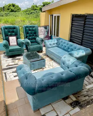 A Chesterfield With 2 Royal Chair and Center Table