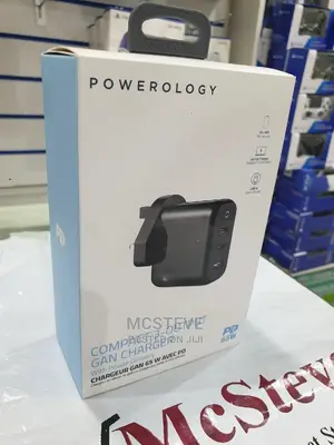 Powerology Compact 3-Output Gan Charger 65W