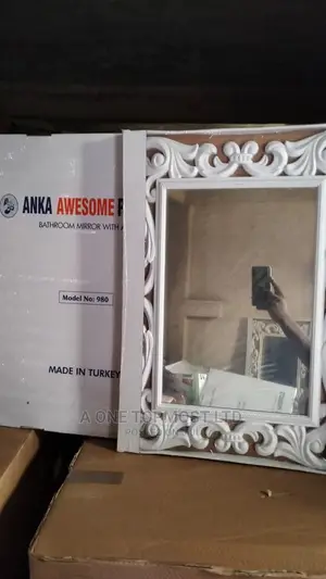 Royal White Design Mirror (70 By 50cm)