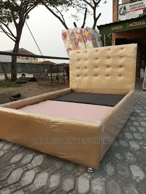 4.5 by 6 QUALITY LEATHER BEDFRAME.