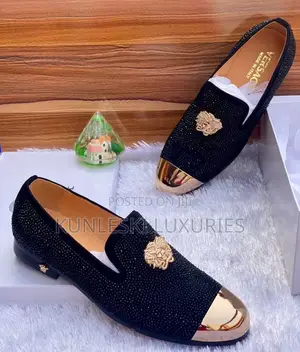 Original Versace Men Leather Loafers Shoes Available