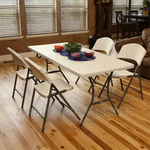 Plastic Banquet Folding Chair and Four Feet Banquet Table