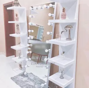 Vanity Mirror With Two Sides Shelves