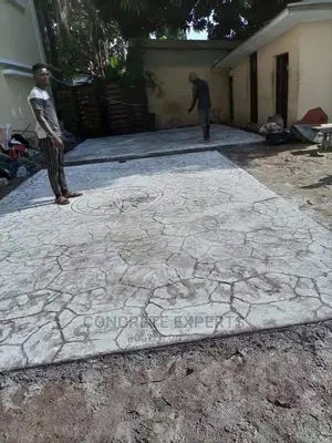 Real Concrete Stamped Floor