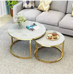 Classic Designed 2 in 1 Marble Top Center Table.