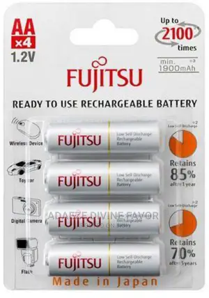 Fujitsu Aax4 1.2v 1900mah Rechargeable Battery