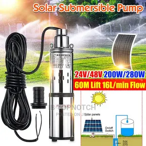 24V Solar Powered Submersible Water Pump Deep Well