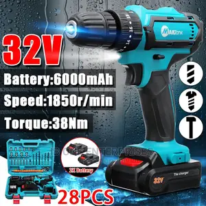 2-Speed 6000mah Cordless Rechargeable Impact Drill