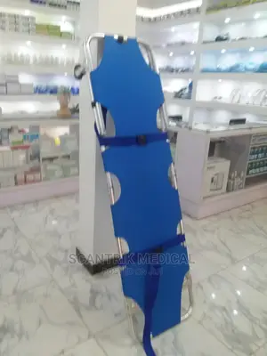 Folding Stretcher Double Fold With Wheels, for Hospitals,