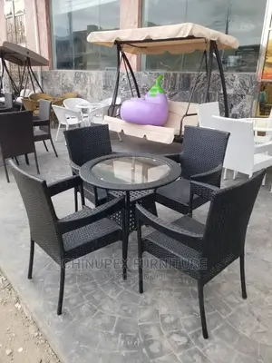 Rattan Cane Chairs and Table