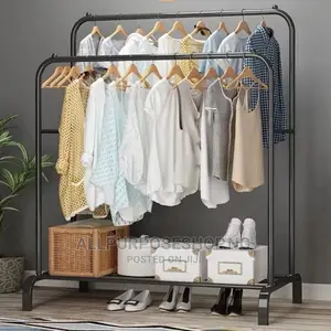 Two Bar Garment Rack , Cloth Hanger and Storage