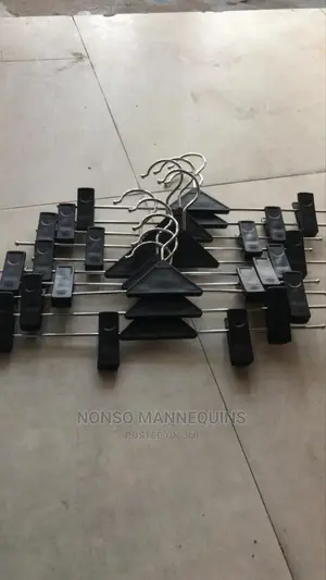 Wide Clothes Clip Black Hangers