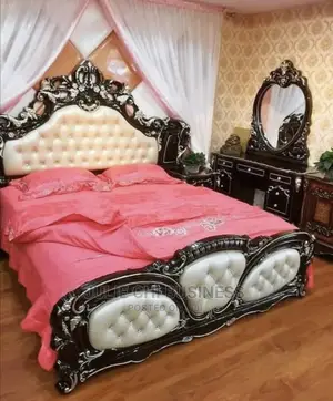Quality Royal Bed Frame,2 Bed Sides N Mirror