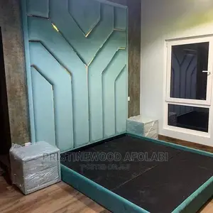 Luxury Executive Fabric Padded Bedframe With Head Boards and Drawers.