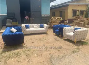 Luxury 7 Seater Living Room Fabric Made Sofa Chair.