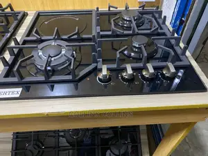 Italian Black Top Built in 4 Burner Gas and Electric