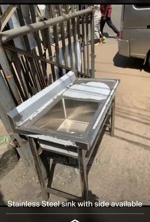 Stainless Single Sink With Back