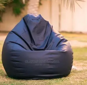 Leather Comfy Beanbag Sofa Chair With Removable Cover