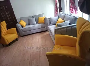 Luxury 7 Seater Living Room Fabric Made Sofa Chair.