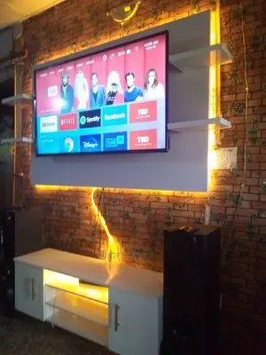 Simple White Tv Console/ Stand