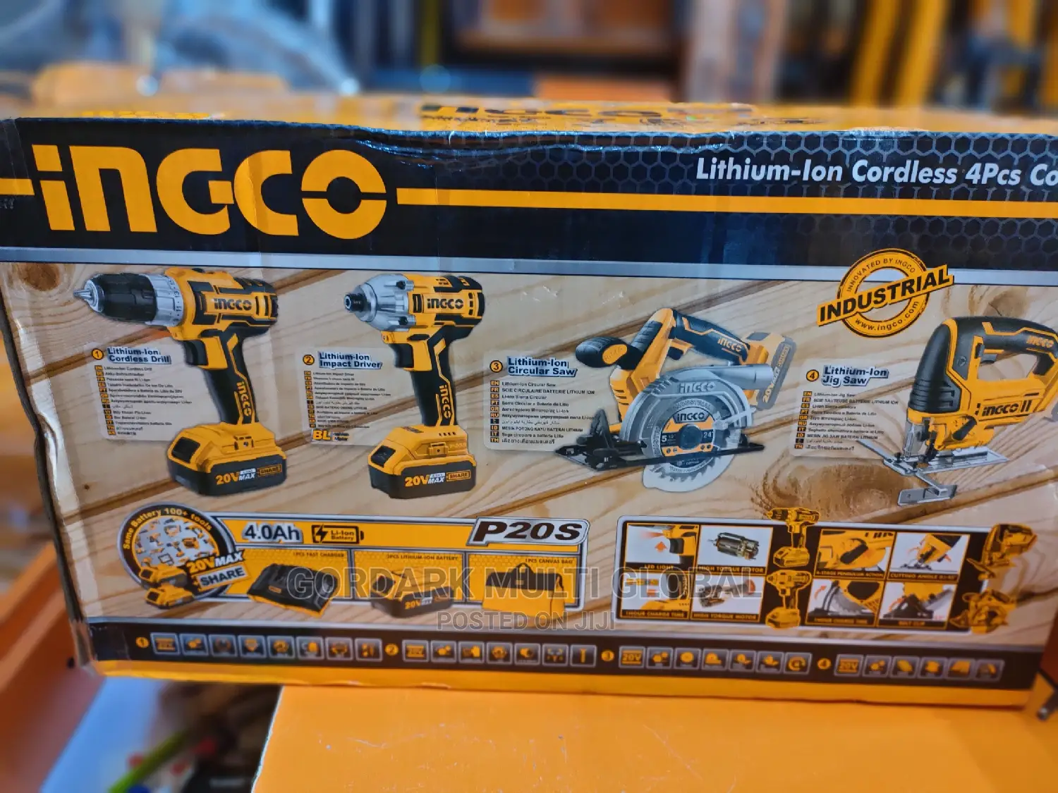 Lithium-Ion Cordless 4pcs Combo Kit